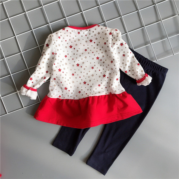 Šiuolaikiškas vaikiškas palaidinės ir antblauzdžių komplektas mergaitėms