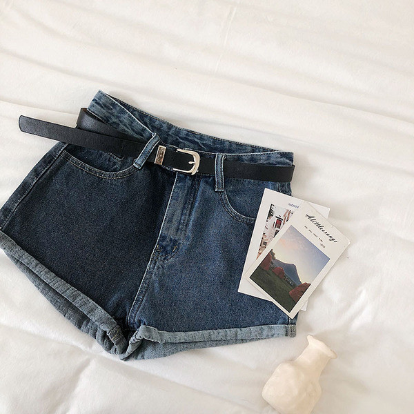 Dvobojne traper hlače visokog struka