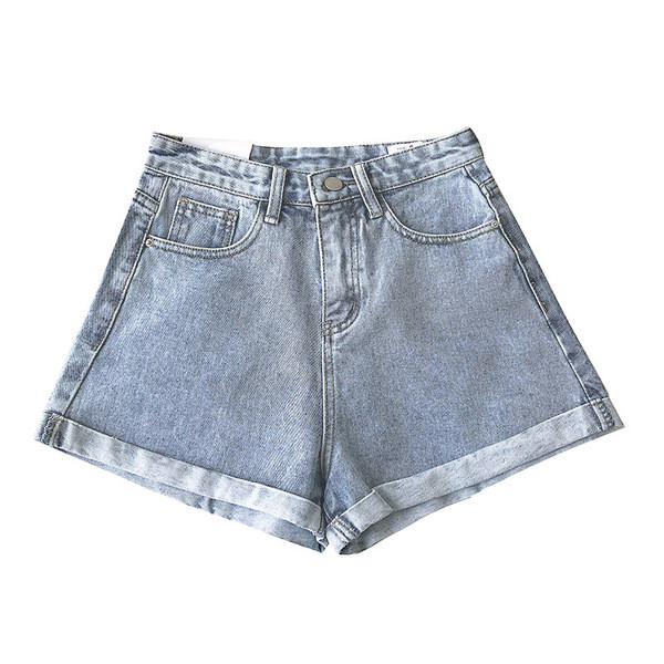 Praegused kõrge vöökoha ja aplikatsiooniga lühikesed püksid