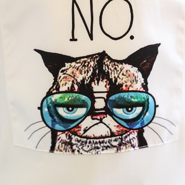 Bluză casual bărbătească cu aplicație și decolteu rotund