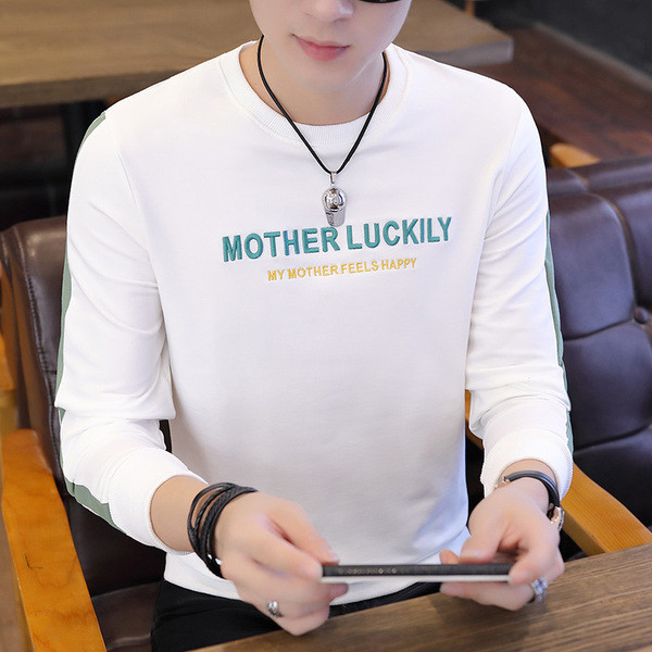 Modern férfi blúz hosszú ujjal és hímzéssel