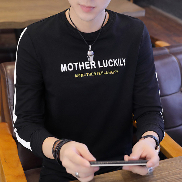 Modern férfi blúz hosszú ujjal és hímzéssel