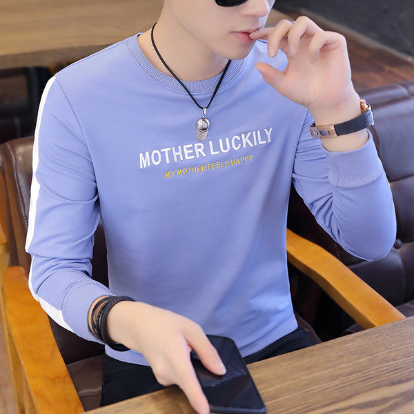 Modern férfi blúz hosszú ujjal és hímzéssel