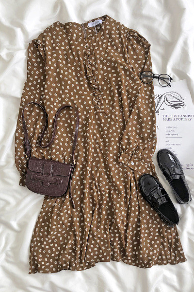 Rochie de dama din sifon de primavara cu decolteu oval