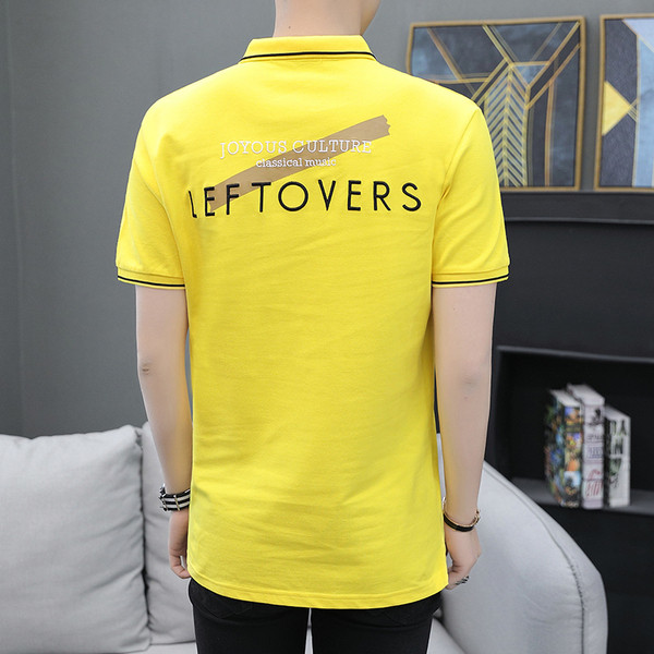 Tricou actual pentru bărbați cu guler clasic și mâneci scurte