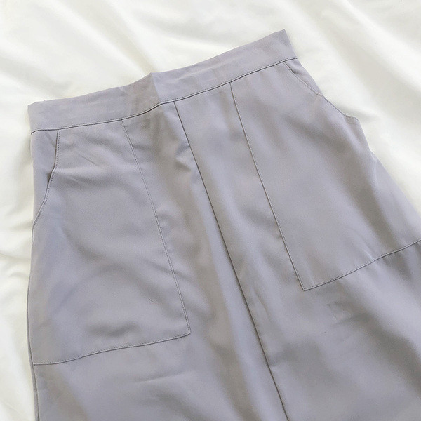 Ikdienas sieviešu svārki ar augstu vidukli un kabatām