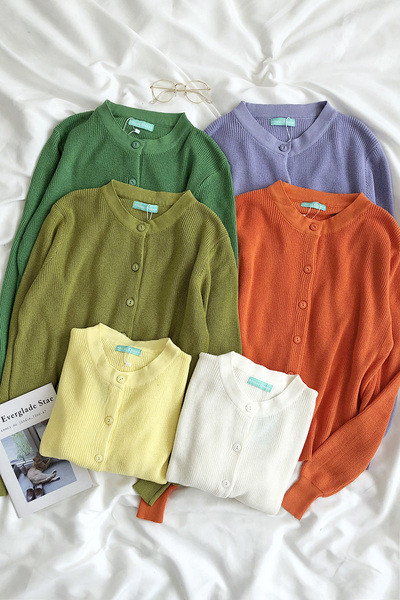 Cardigan casual dama cu nasturi