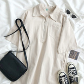 Bluza retro dama cu fermoar si buzunar