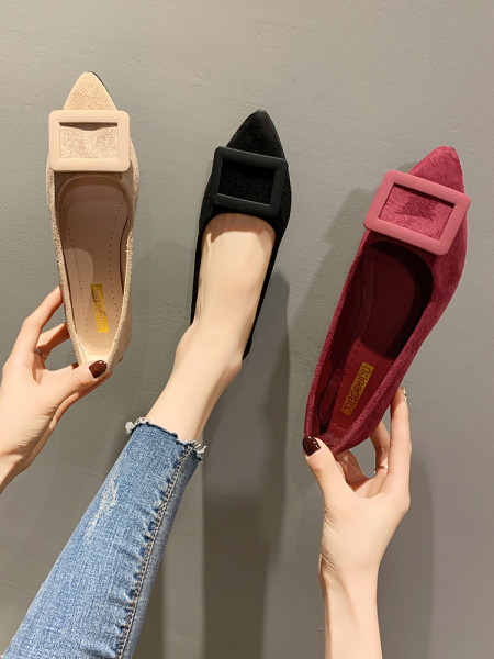 Ženske casual cipele s ravnim đonom - eko antilop