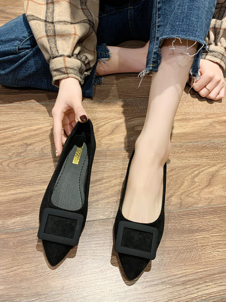 Ženske casual cipele s ravnim đonom - eko antilop