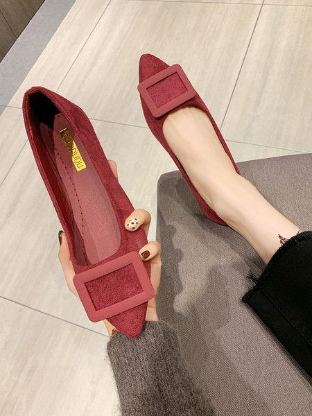 Ženske casual cipele s ravnim đonom - eko antilop