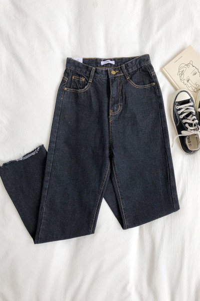 Retro női magas derekú farmernadrág