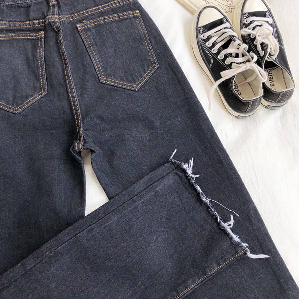 Retro női magas derekú farmernadrág