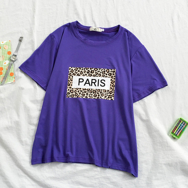 Tricou de dama modern cu model leopard