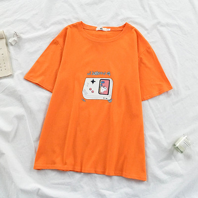 Tricou casual dama cu maneca scurta si decolteu oval