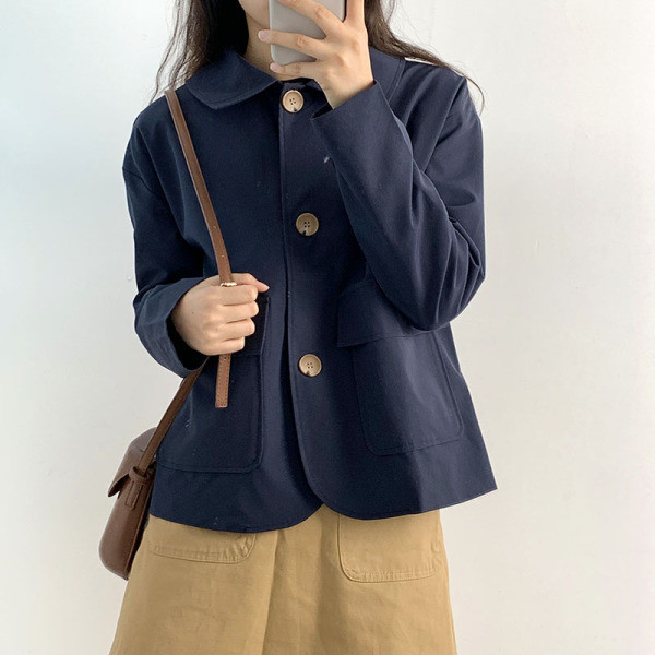 Geaca retro dama cu buzunare mari