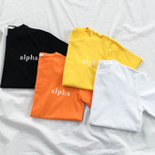 Tricou casual de dama cu inscriptie si maneci scurte