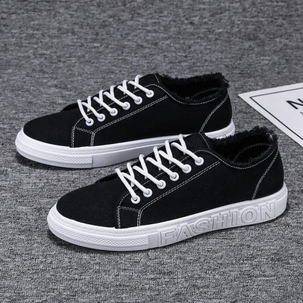 Vyriški laisvalaikio sportbačiai lygiais padais ir tekstiliniais kaklaraiščiais