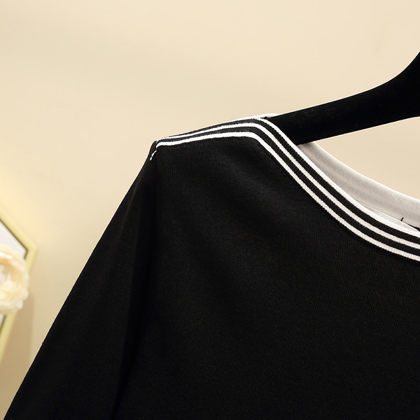 Moteriška palaidinė iš plono mezgimo su 3/4 rankovėmis ir dydžiai iki 4XL