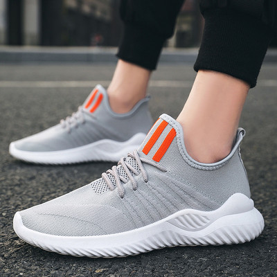 Vyriški laisvalaikio sportbačiai lygiu tekstiliniu padu