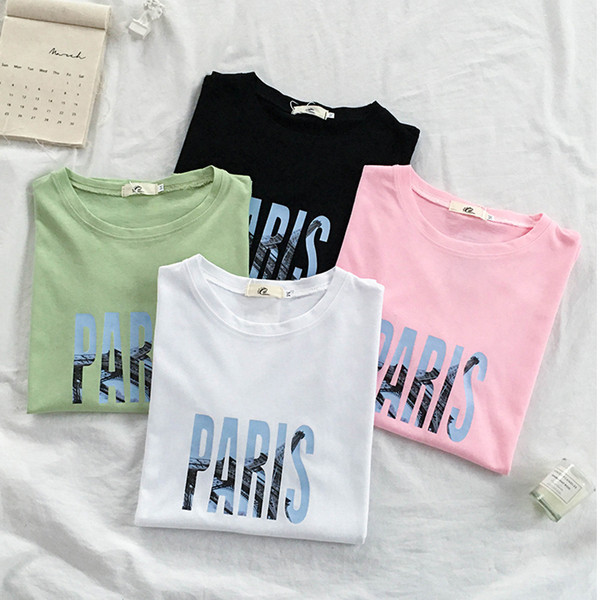 Modernūs moteriški marškinėliai su užrašu ir ovalia iškirpte