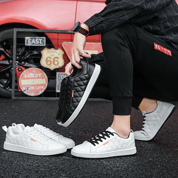 Jauns vīriešu kedu modelis ar plakanu zoli un šņorēm no eko ādas