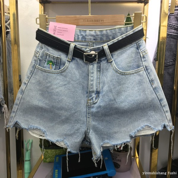 Mėlynos spalvos moteriški džinsai aukštu juosmeniu