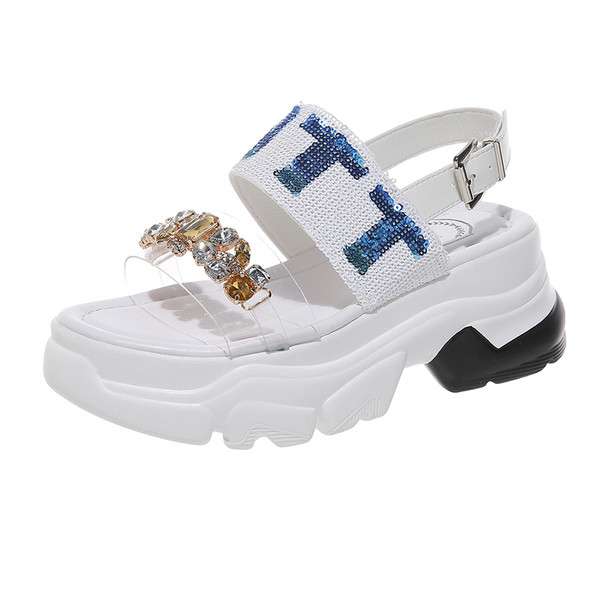 Sandale de dama moderne cu catarama si pietre