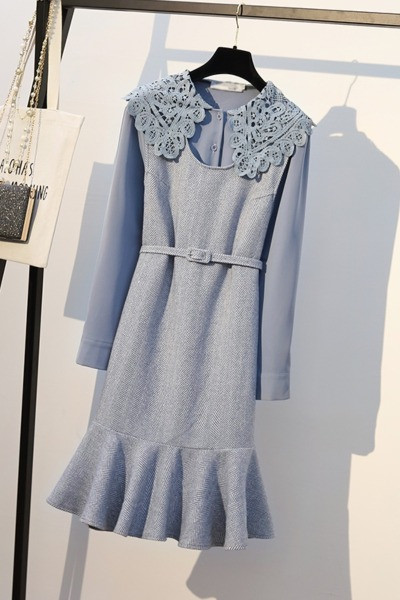 Stilingas moteriškas komplektas su marškiniais ir suknele iki 5XL