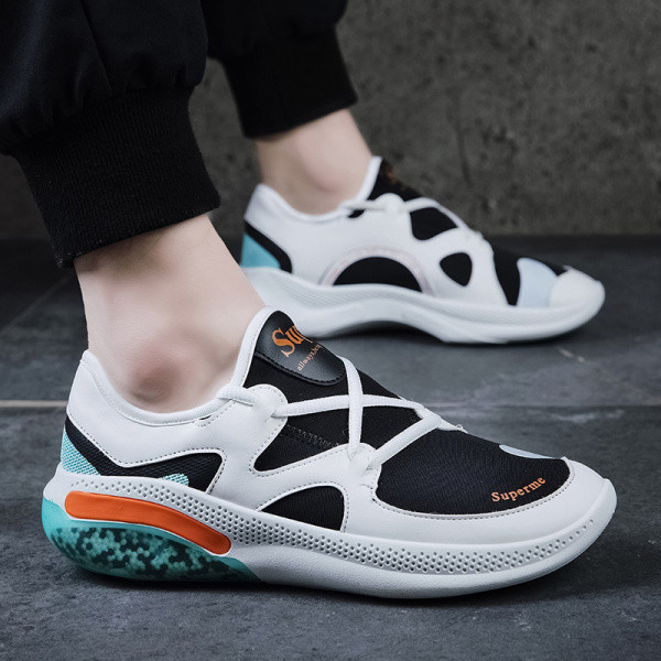 Vyriški sportbačiai plokščiu padu iš eko odos