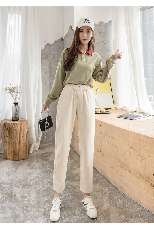 Női nadrág zsebekkel és magas derékkal - új modell