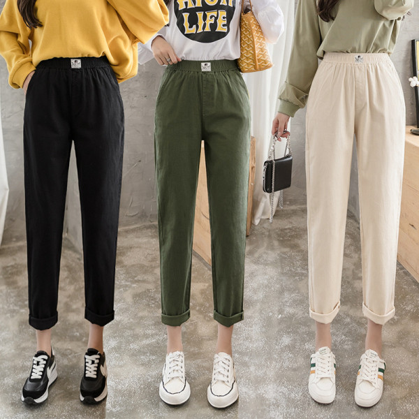 Női nadrág zsebekkel és magas derékkal - új modell