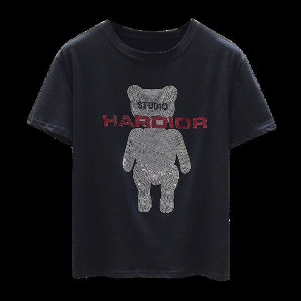 Tricou dama cu decolteu oval si pietre