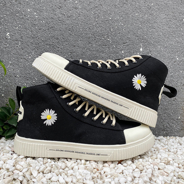 Vyriški laisvalaikio sportbačiai su raišteliais, siuvinėjimais ir lygiu padu