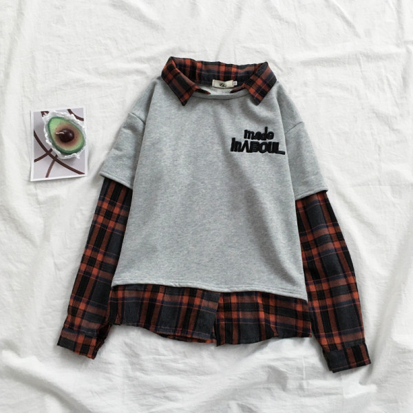 Šiuolaikinė moteriška palaidinė su apykakle ir siuvinėjimu