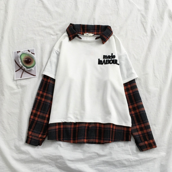 Šiuolaikinė moteriška palaidinė su apykakle ir siuvinėjimu