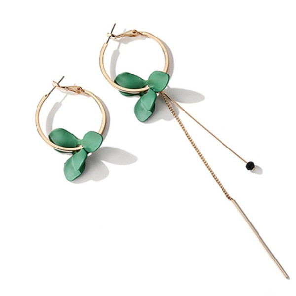 Sieviešu auskari ar 3D ziedu un kulonu