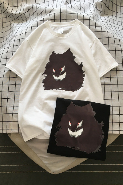 Vyriški medvilniniai marškinėliai trumpomis rankovėmis ir raštu