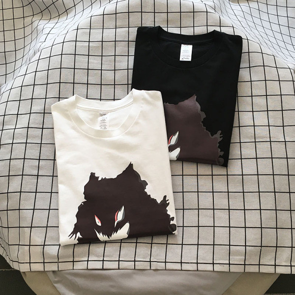 Vyriški medvilniniai marškinėliai trumpomis rankovėmis ir raštu