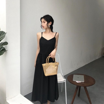 Дамска ежедневна рокля с панделка на гърба