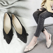 Laisvalaikio moteriški batai plokščiu padu ir kaspinu