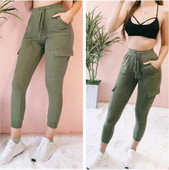 Laisvalaikio moteriškos kelnės aukštu juosmeniu, kišenėmis ir kaklaraiščiais