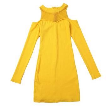 Modern női ruha csupasz váll és hosszú ujjú