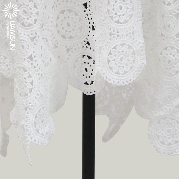 UUS mudeli naiste lühike valge rihmade ja sügava kaelusega kleit