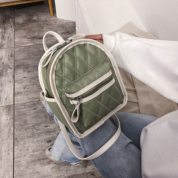 Moderni moteriška kuprinė iš eko odos su užtrauktuku