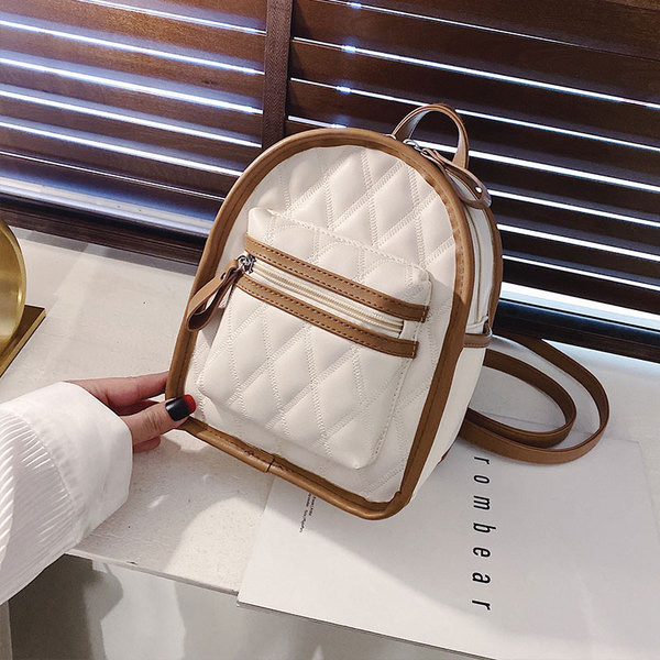 Moderni moteriška kuprinė iš eko odos su užtrauktuku