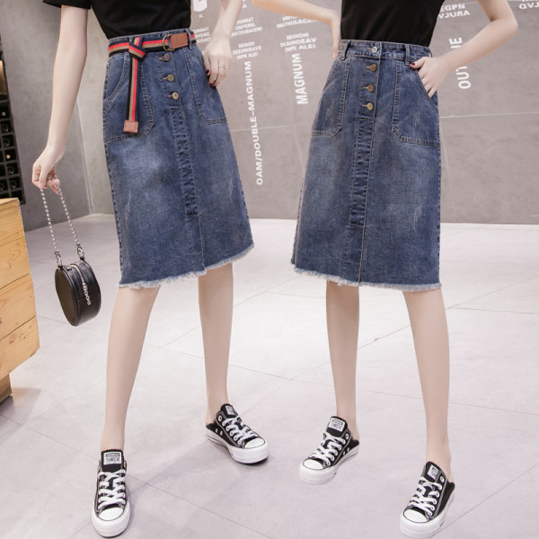 Нов модел дамска пола с колан и джобове