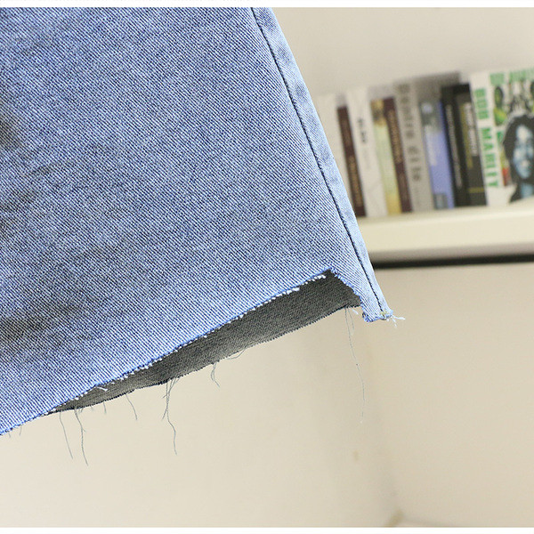 Moteriškas A linijos džinsinis sijonas aukštu juosmeniu