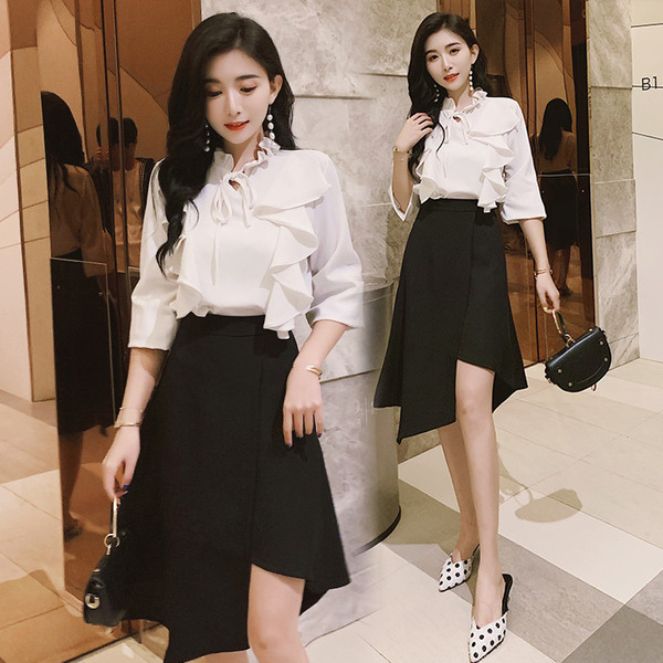 Asimetriškas moteriškas sijonas aukštu liemeniu – naujas modelis