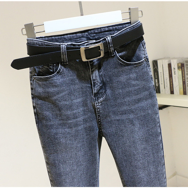 Moteriški vasariniai moteriški džinsai Liekno modelio ir aukštu juosmeniu